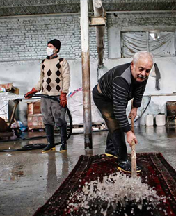 شستشوی سنتی قالی در قالیشویی بلوار کاوه